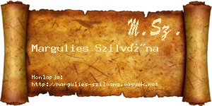 Margulies Szilvána névjegykártya
